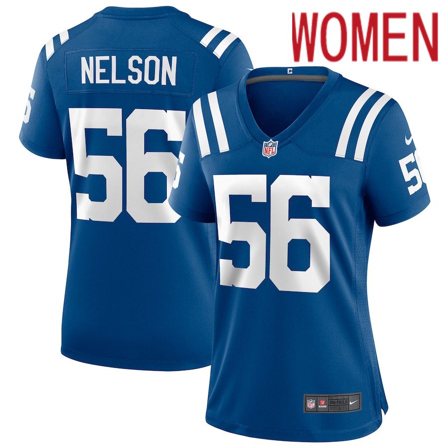 Women Indianapolis Colts 56 Quenton Nelson Nike Royal Player Game NFL Jersey